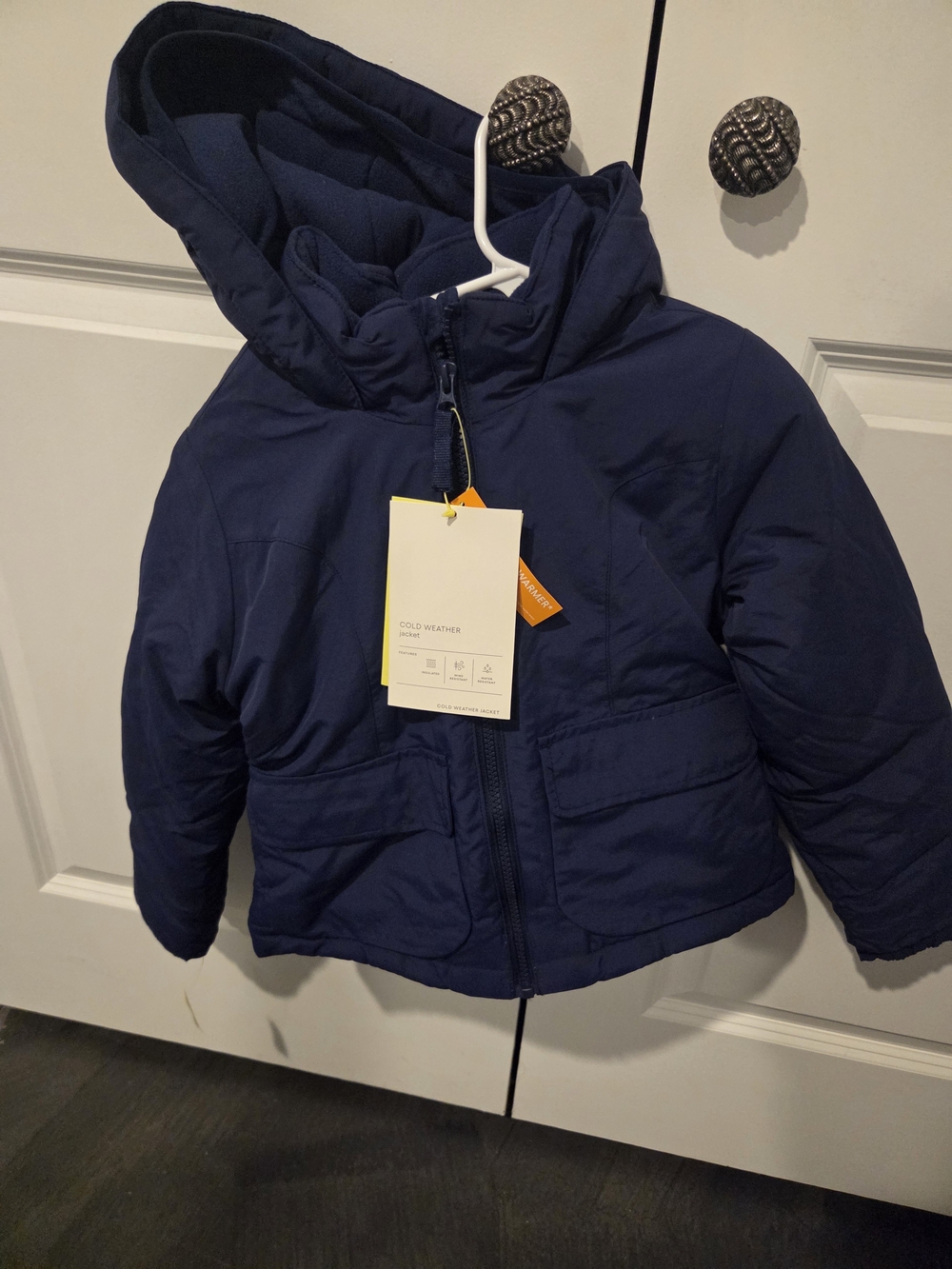 all in motion Navy Hooded Puffer Jacket for Kids